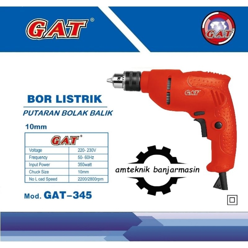 Mesin bor GAT 345 10mm