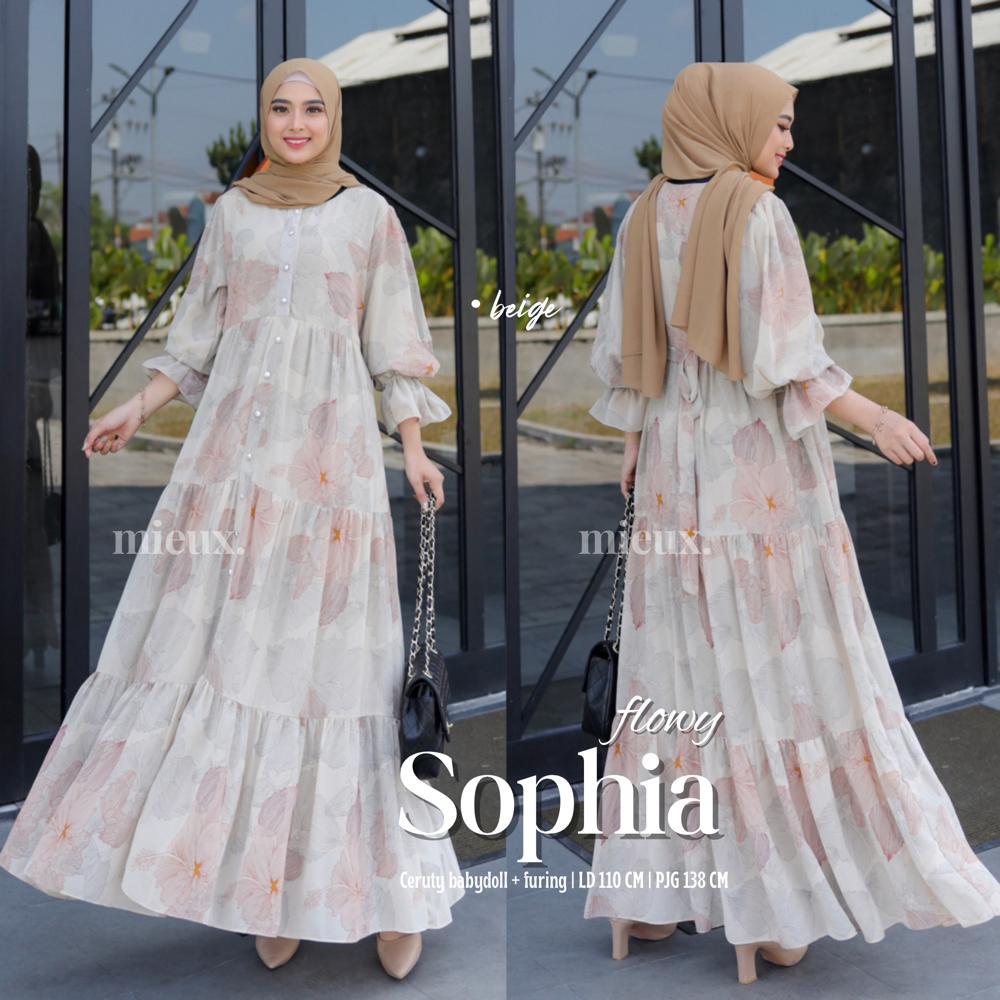 Longdress Susun Mewah Simple Elegan Abaya Kekinian Tahun 2023 Terbaru Gamis Remaja Muslimah Fashiona