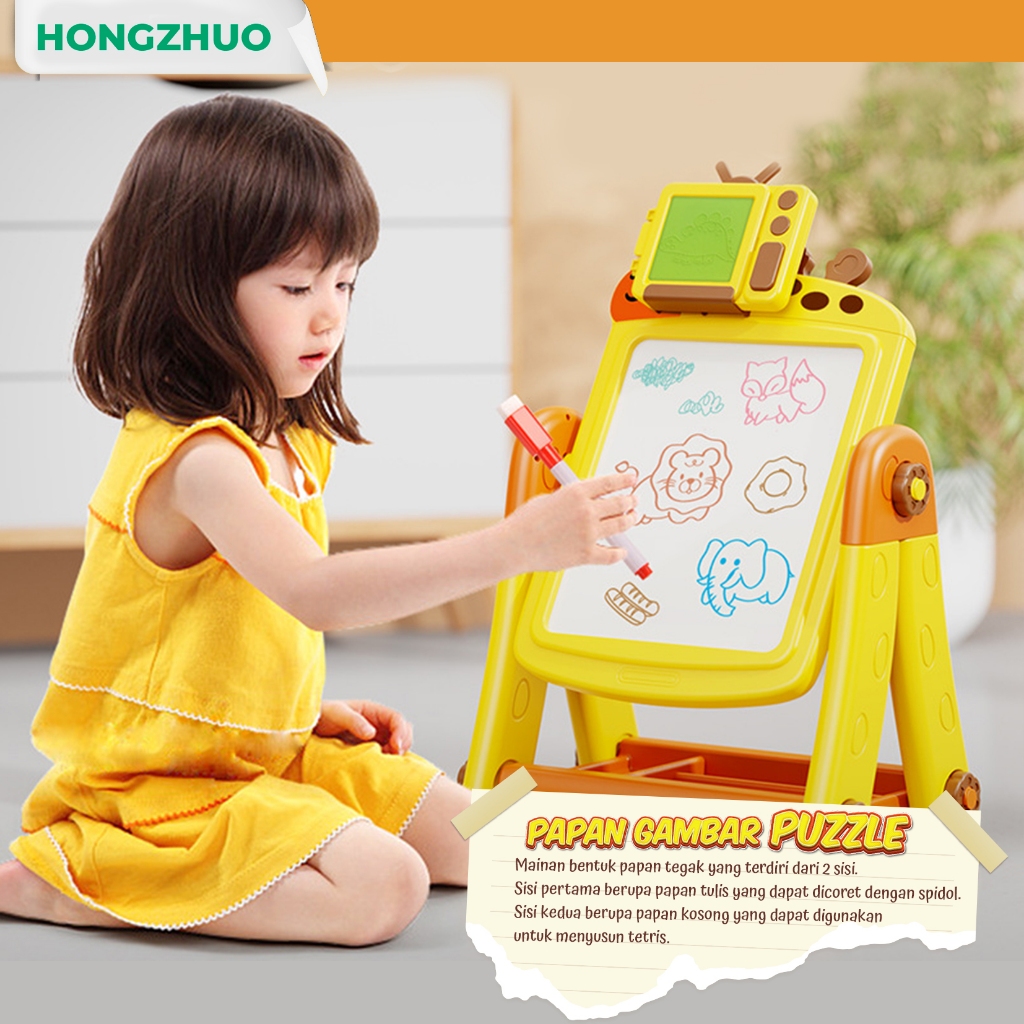 

Ndevansss - Hongzhuo Adjustable Magnetic Drawing Board Papan Tulis Belajar Anak Premium Quality