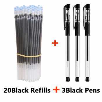 

Pulpen 3Pcs + 20 Refill Warna Hitam