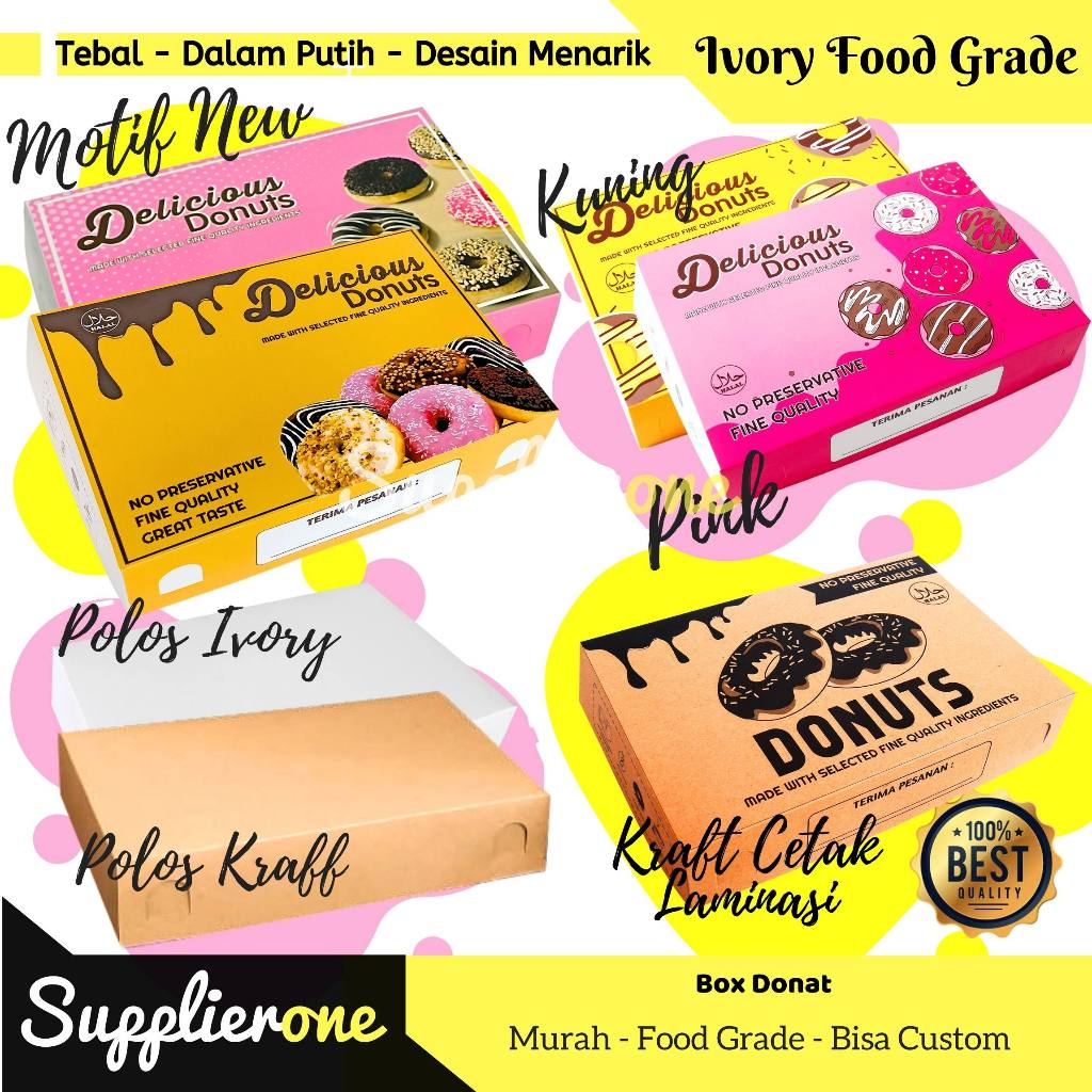 Box Donat, Dus donat, Kotak Donat, Kemasan Donat, Tempat donat, box donat besar, custom box donat