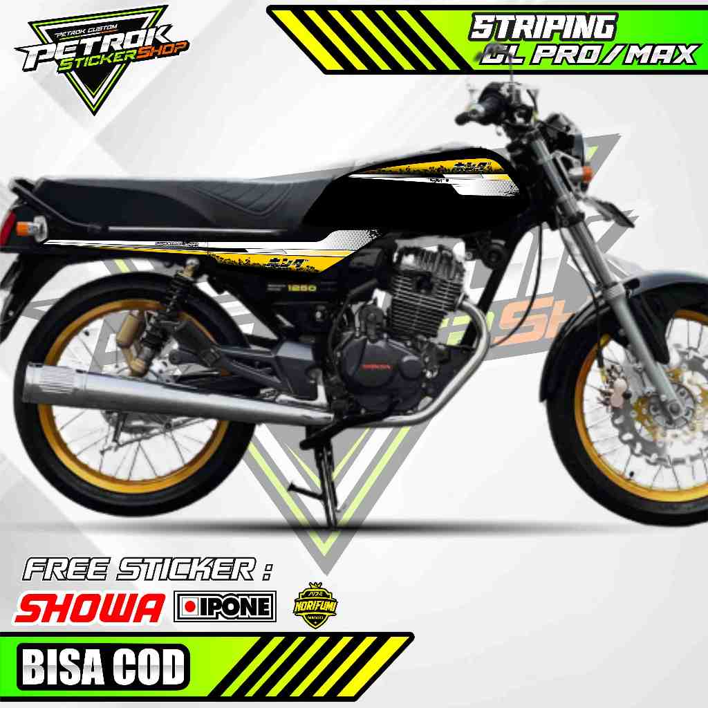 STRIPING VARIASI GL PRO - GL MAX / STICKERS LIST VARIASI MOTOR HONDA GL PRO GL MAX