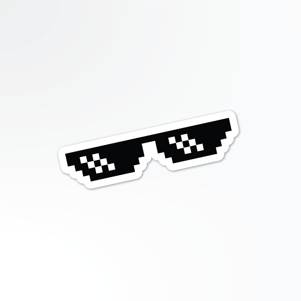 

STICKER STIKER GLASSES THUG LIFE LAPTOP HANDPHONE HP HELM TUMBLER