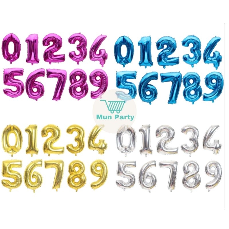 Balon Foil Huruf / Balon Foil AngkaBesar 80cm