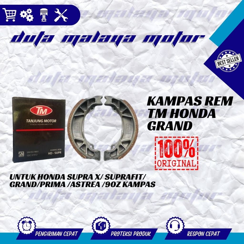 KAMPAS REM PIRODO BELAKANG/KAMPAS REM BELAKANG HONDA BEBEK SUPRA/GRAND/SUPRA FIT/KARISMA
