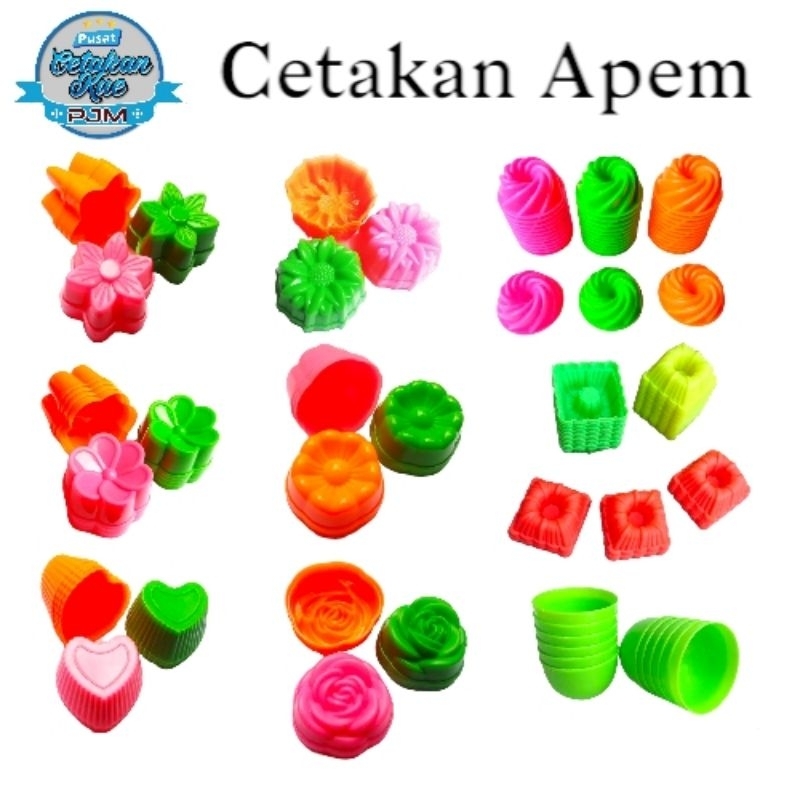 12PCS Cetakan putu ayu pudding apem plastik