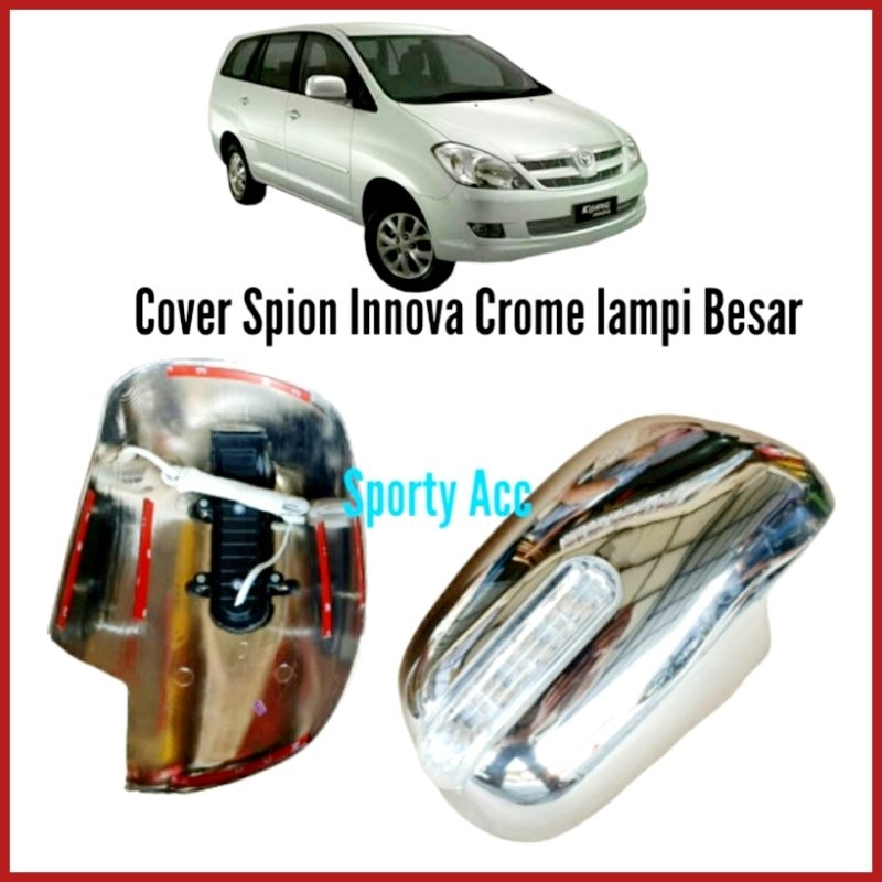 Cover Spion Innova Chrome + Lampu Sen Besar