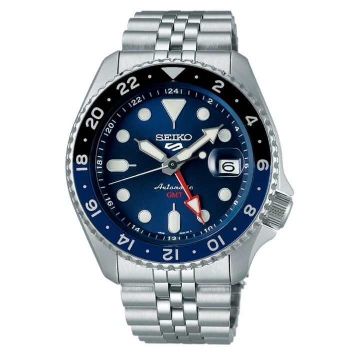 promo 100% asli SEIKO 5 Sports SSK003K1 Automatic GMT Skx Blue Dial