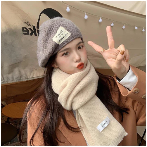 Scraf Syal Leher Musim Dingin Pria Wanita