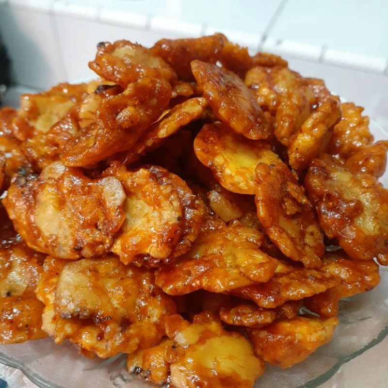 

KERIPIK EMPING MELINJO PEDAS MANIS 180GRAM/KRIPIK KILOAN