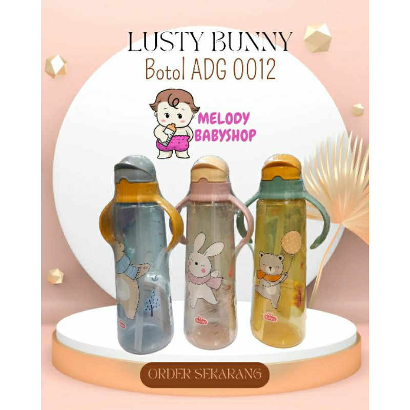 LUSTY BUNNY TRAIINING CUP WITH STRAW/BOTOL MINUM UNTUK BAYI