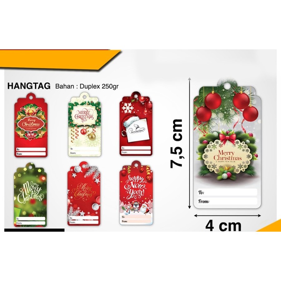 

TMC001 Hang Tag Gift Natal Christmas Xmas New Year Gantungan Hiasan Parcel Kartu Ucapan