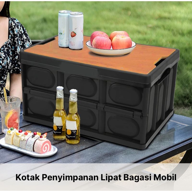 Kotak box lipat piknik campervan multifungsi / foldable storage box outdoor 30liter