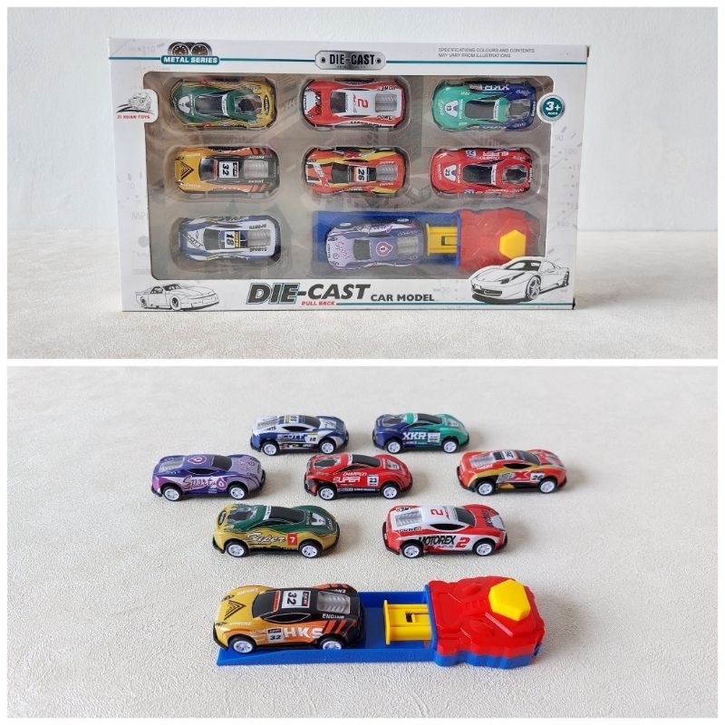 Diecast Mobil Balap Mini Termasuk Pelontar Pajangan Dashboard