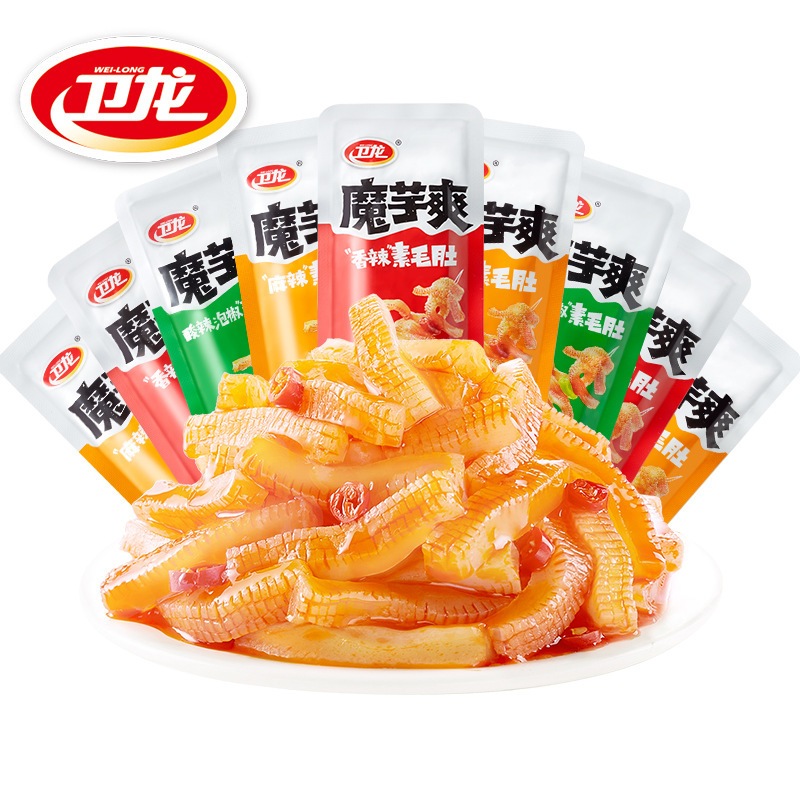 

【BIG SALE】20 Pcs Wei Long Mo Yu Shuang Konjac Spicy Snack Cumi Vegetarian 300 Gram Halal 卫龙魔芋爽