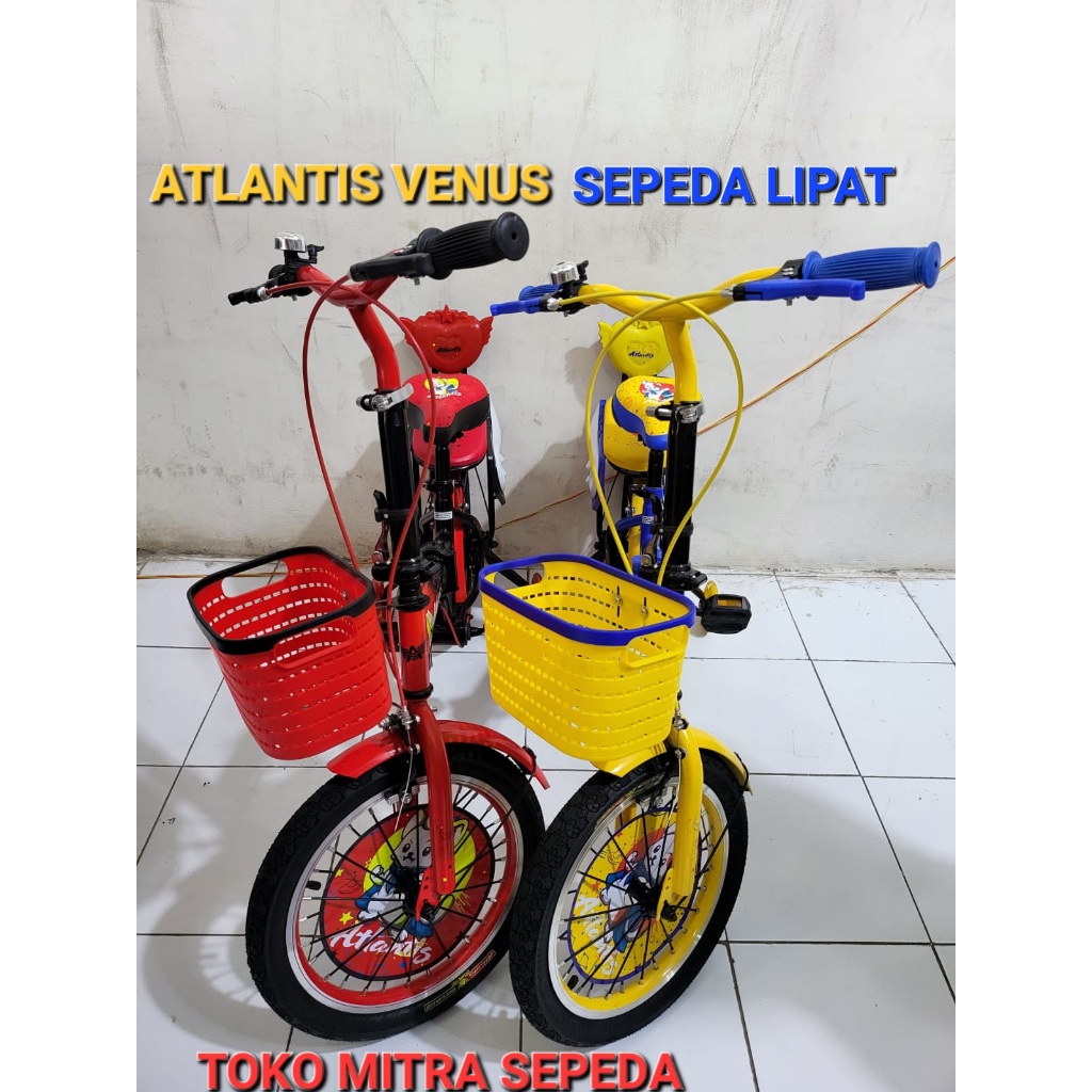 Sepeda Lipat Anak Perempuan Atlantis Venus 16 Inch Bonus Bell