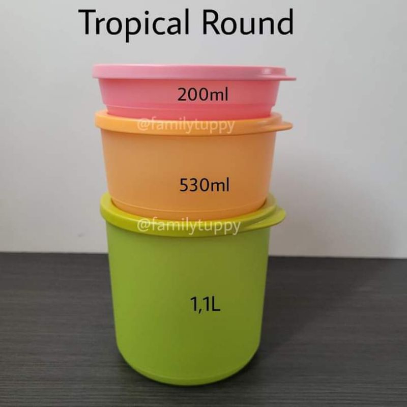 tropical round set Tupperware