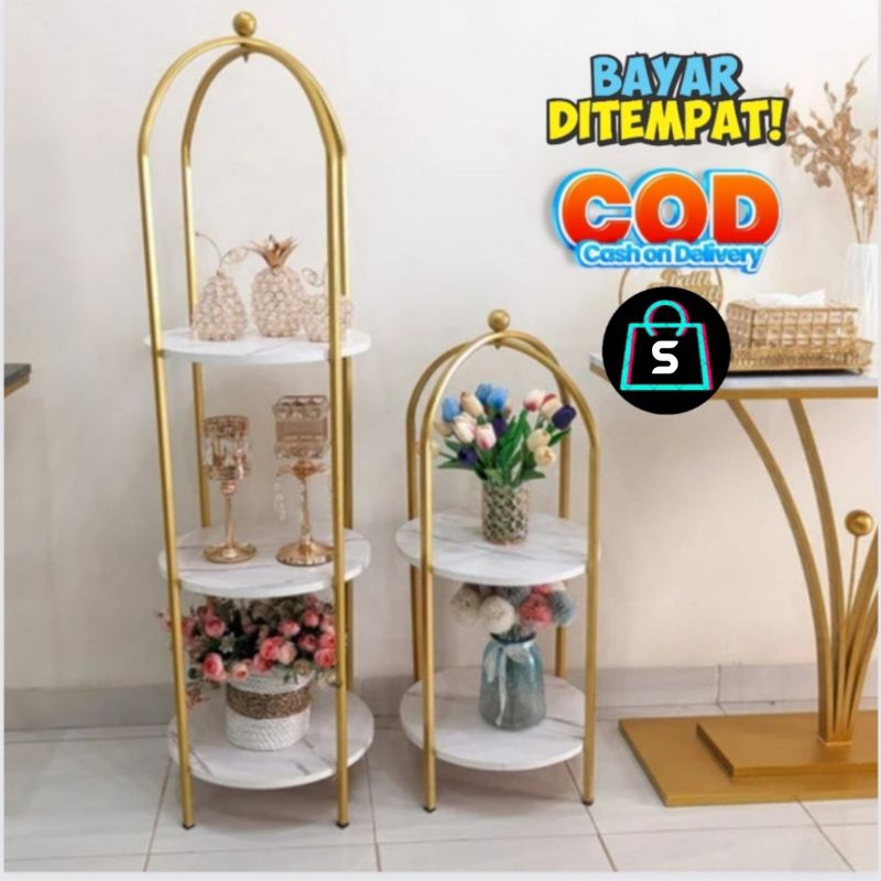 Rak sangkar burung / rak susun / rak besi sudut / rak shabby showcase