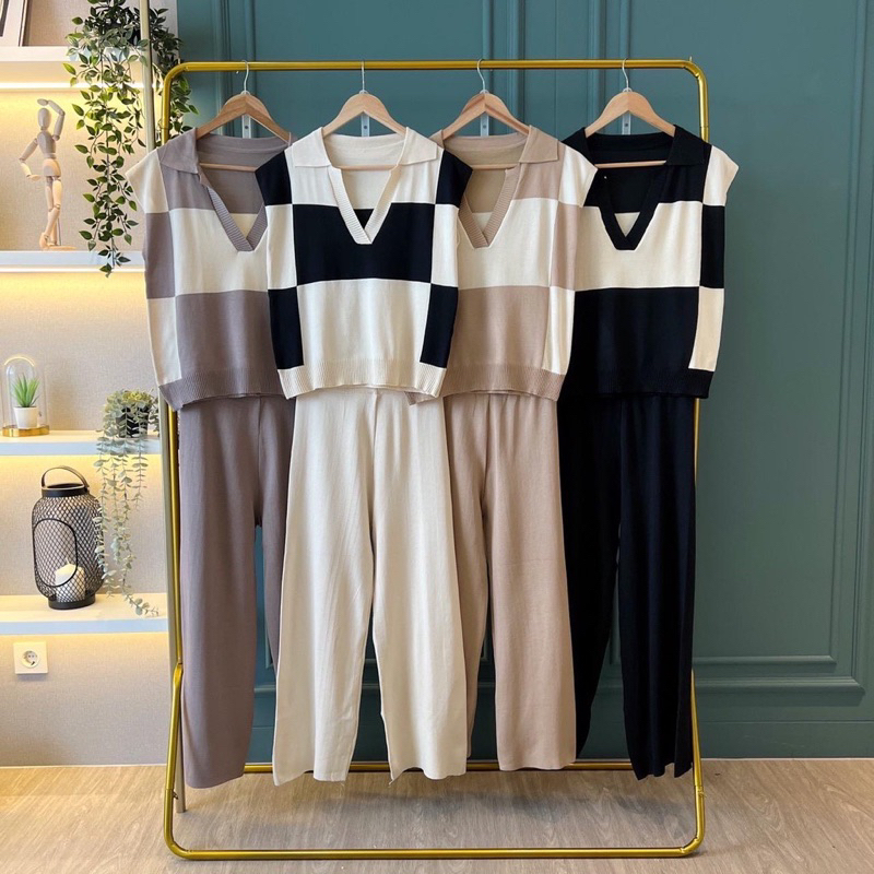 aurelia set knit top kulot rajut import bangkok BKK