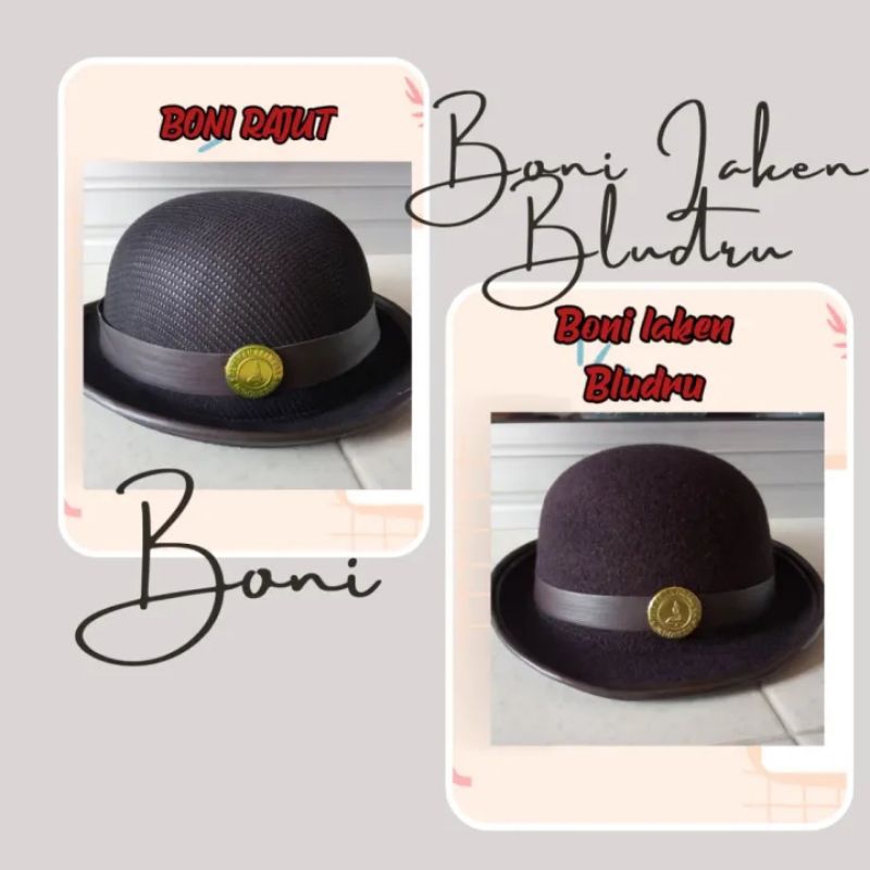 topi boni Pramuka laken rajut beludru anak SD SaMP perempuan putri cewek wanita / topi boni Pramuka 