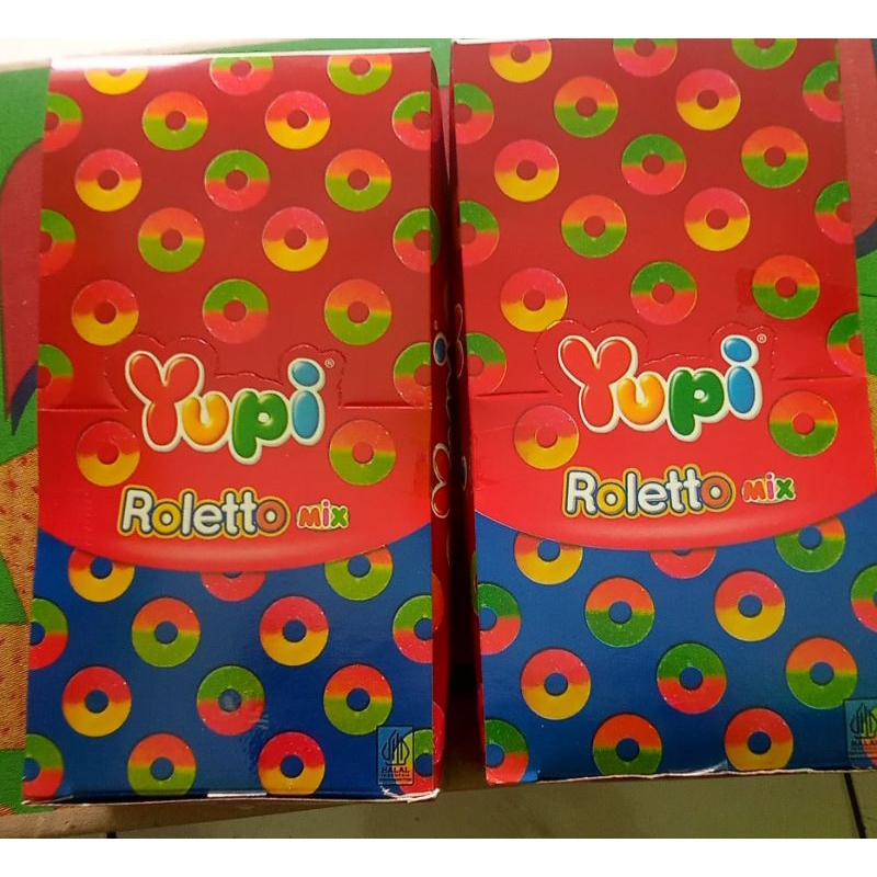 

Yupi Roletto Mix 1 box isi 12 pcs packing kardus