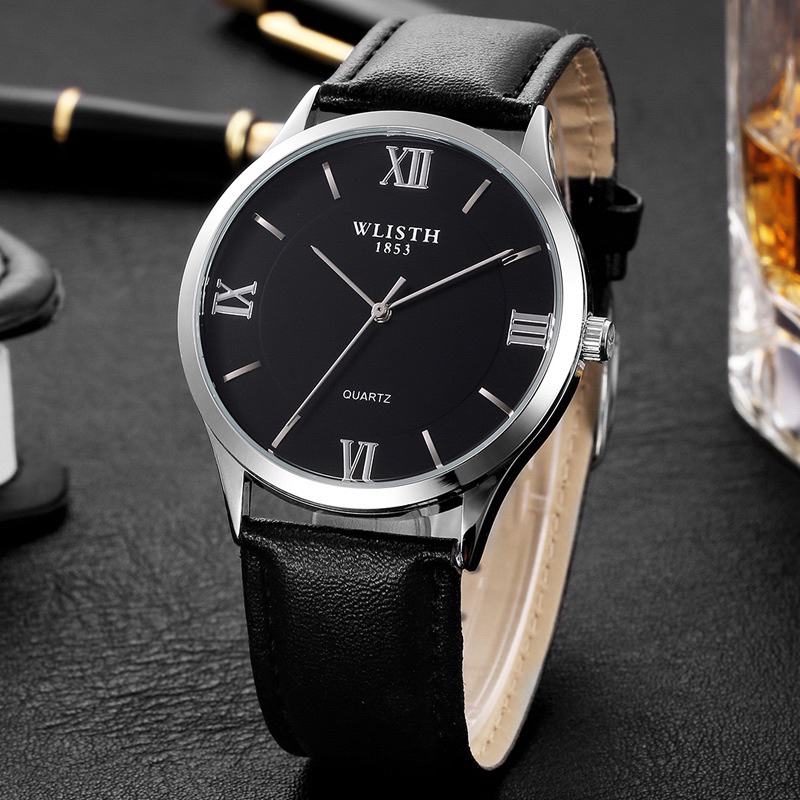 Jam Tangan Pria Original Anti Air Analog Model Classic Tali PU Leather Zn0340