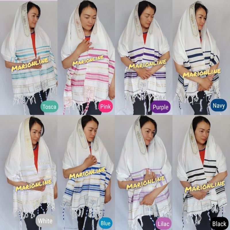 Tallit Kerudung Pashmina Doa Jewish Yahudi Israel Messianic