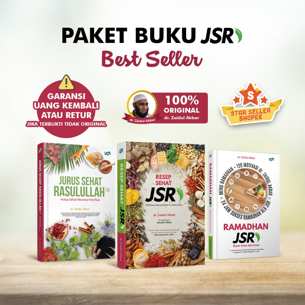 [OFFICIAL STORE] Paket 3 Buku JSR dr.Zaidul Akbar Resep Sehat JSR