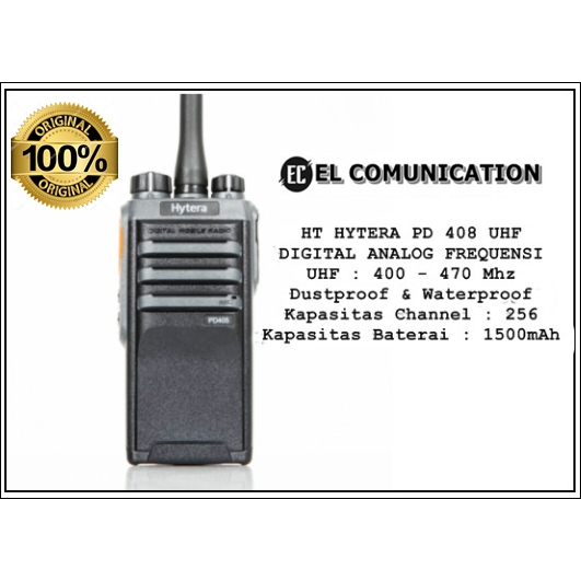 JUAL HT Hytera PD408 UHF 400 HT HYTERA Analog Hyera PD 408 PD408 UHF