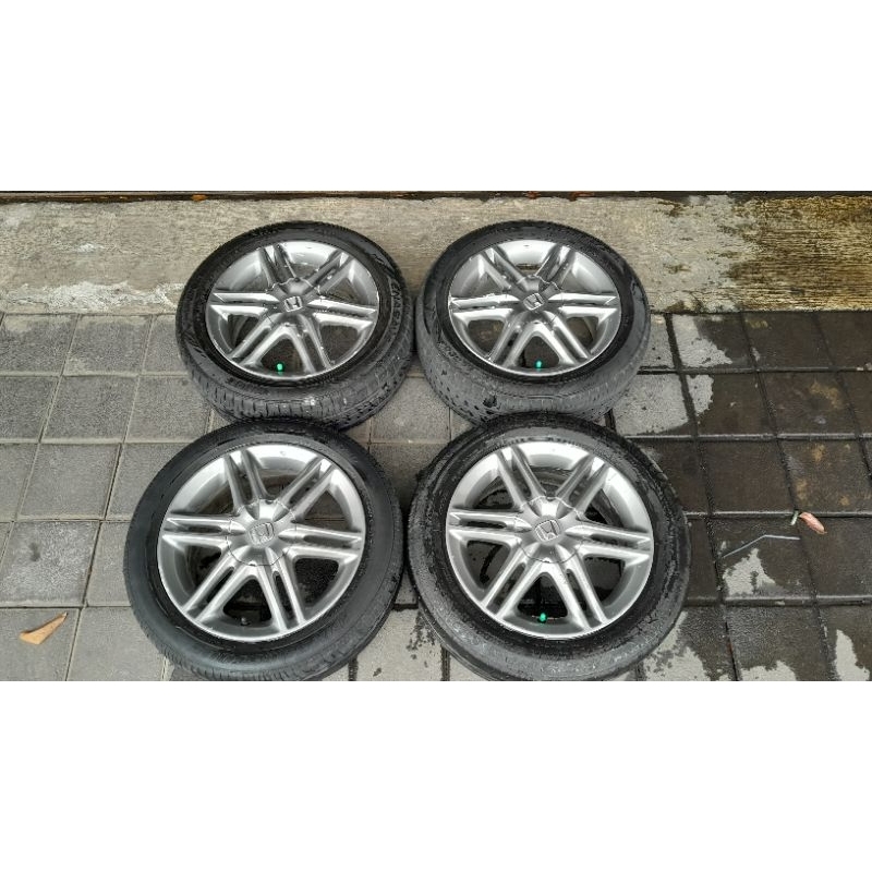 VELG SEKEN MOBIL OEM COPOTAN HONDA CITY RING 15 BAUT 4X100 + BAN BONUS