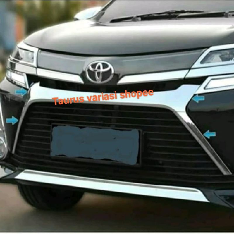 List Lis Grille Grill Bumper Depan Mobil All New Avanza Veloz Velos 2019/2020/2021 Face lift Warna C
