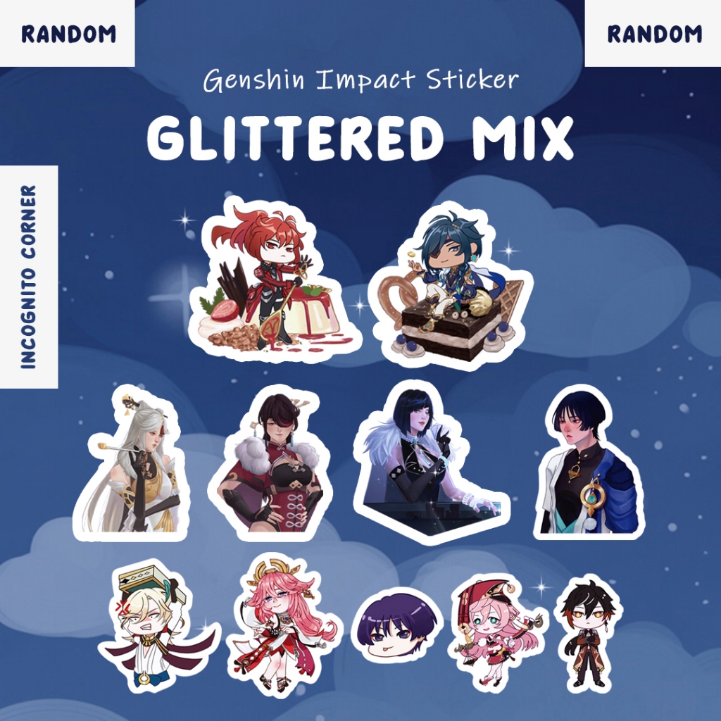 

[DEFECT] Genshin Impact Sticker Glitter Mix_Unofficial