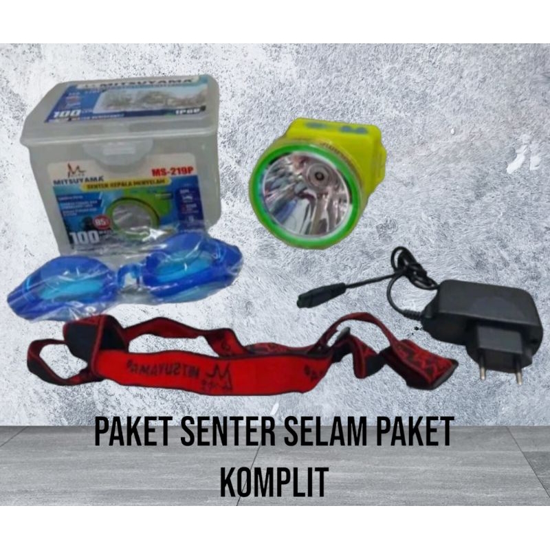 Senter Kepala Selam Diving 100 Watt Mitsuyama MS-219P MS219K Headlamp