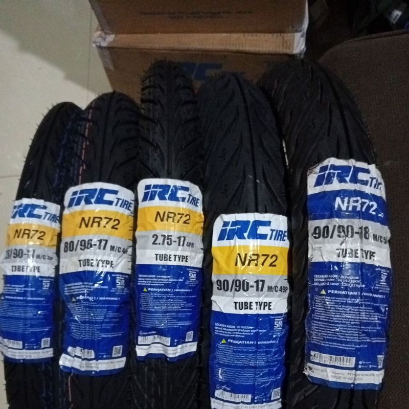 BAN IRC NR72 BINTANG TUBETYPE (225 - 250 - 275 70/90/90/80/90-17-16-18) RING 17 16 18 NR 72 BAN LUAR