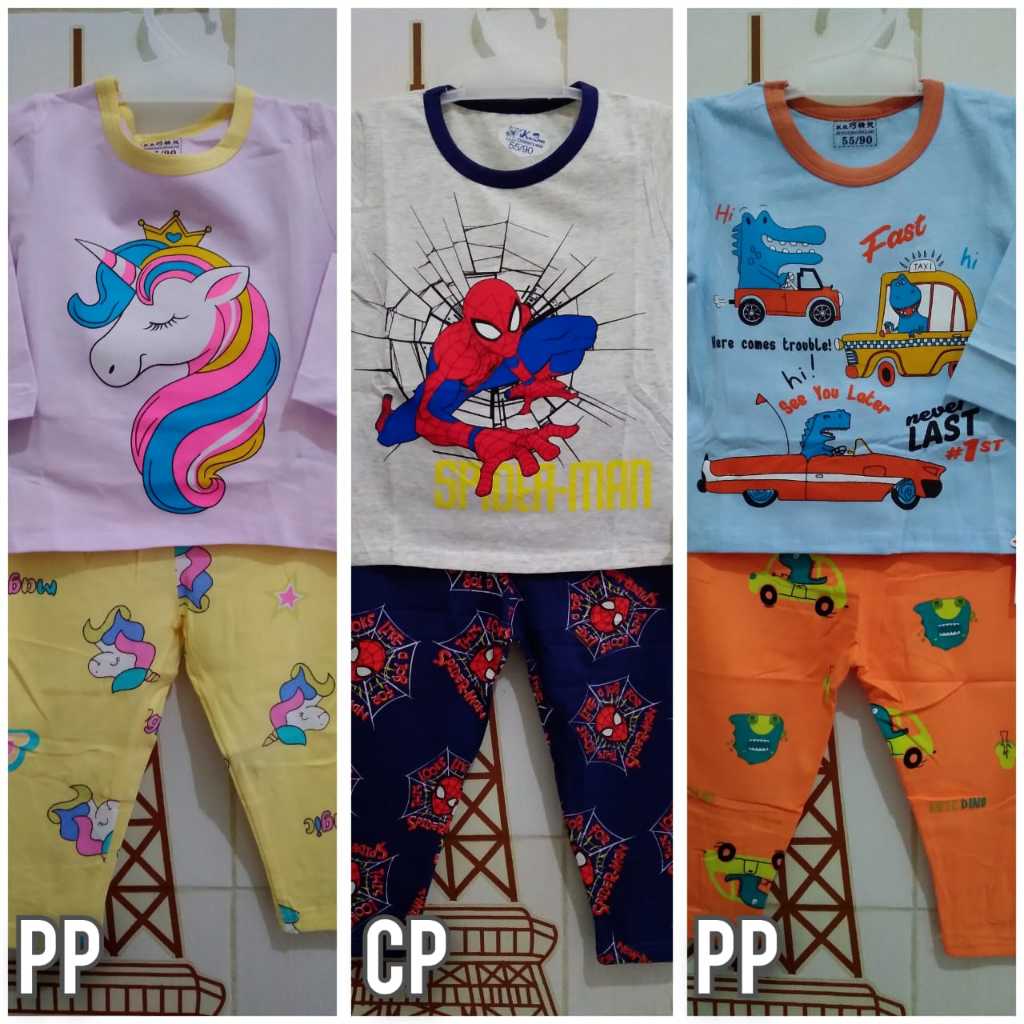 SETELAN BAJU TIDUR PREMIUM PIYAMA ANAK BAHAN ORGANIK BRAND IMPORT DORA BUKAN KUBAO