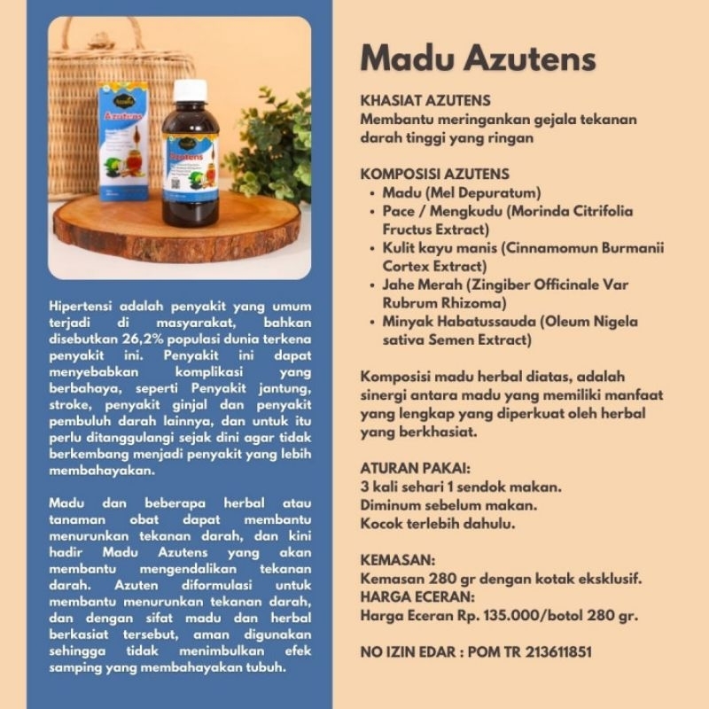 

Madu Azutens 280 gr Azzura