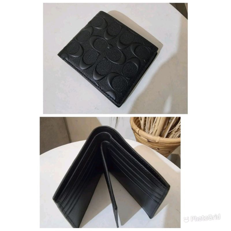 new coach men wallet EMBOSS black original authentic