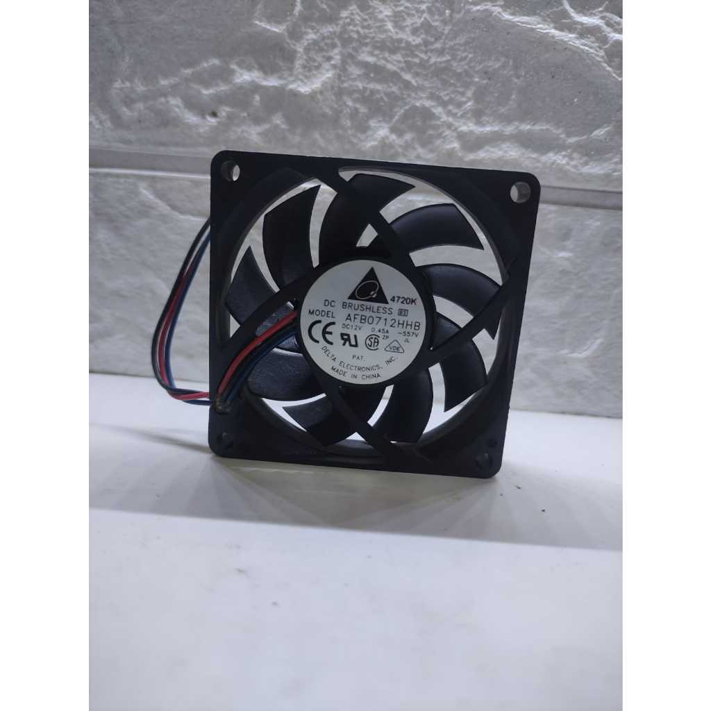 Fan 7cm Delta brushless 7cm DC. 12v 0.45A 3pin 4PIN HIGH SPEED EX. FAN PROCECOR