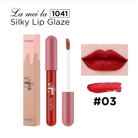 LAMEILA 1041 NUDE EDITION LIQUID LIPSTIK SILKY GLASS WATERPROOF &amp; LONG LASTING