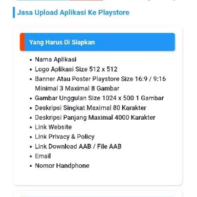 jasa upload aplikasi ke PlayStore