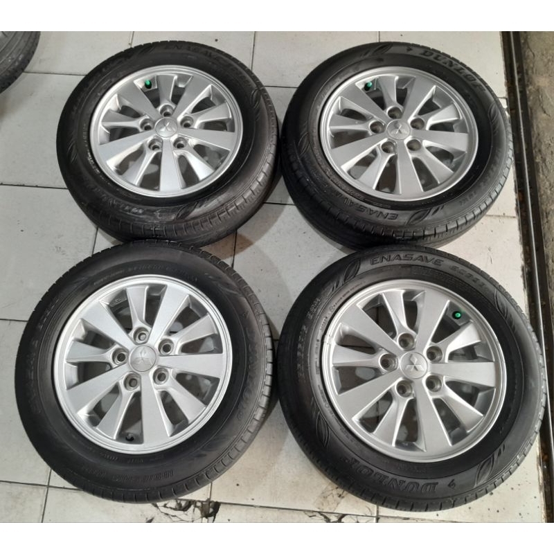 Pelek Velg Mobil Bekas Oem Xpander Ring 15 Pcd 5x114,3 ÷ Ban Dunlop 185 65 R15 Buat New Carry Grand 