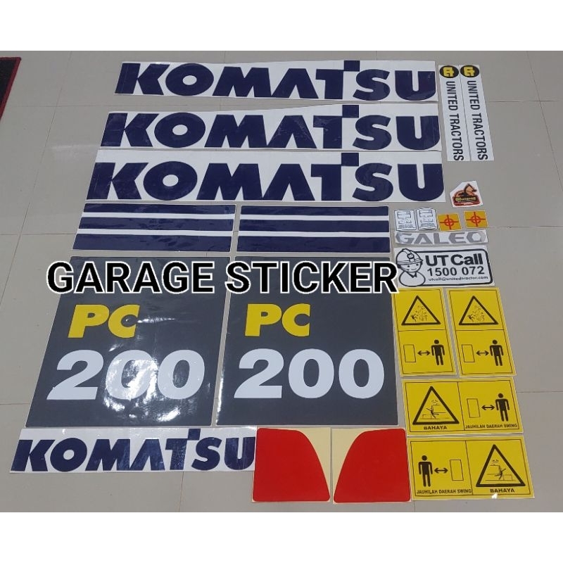 Sticker excavator komatsu pc 200-7 galeo