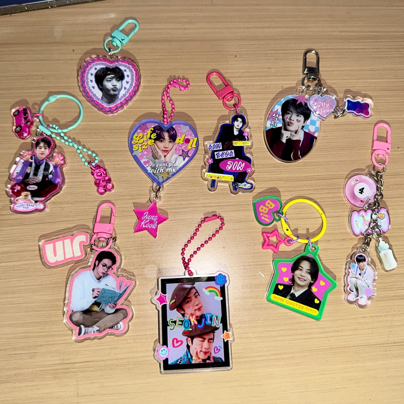 Preloved Keychain Keyring BTS Seventeen Jin Jungkook Jeonghan Hoshi