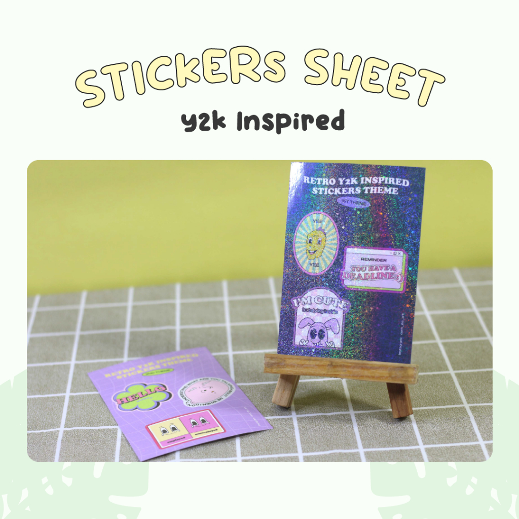 

Y2K STICKER SHEET INSPIRED THEME WORK-LIFE EDITION