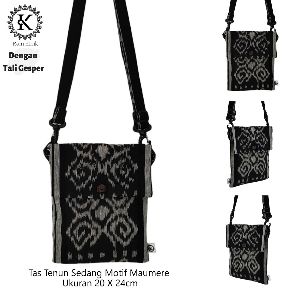 Tas Selempang Tenun Sedang / Tas Tenun Sedang - Kain Etnik