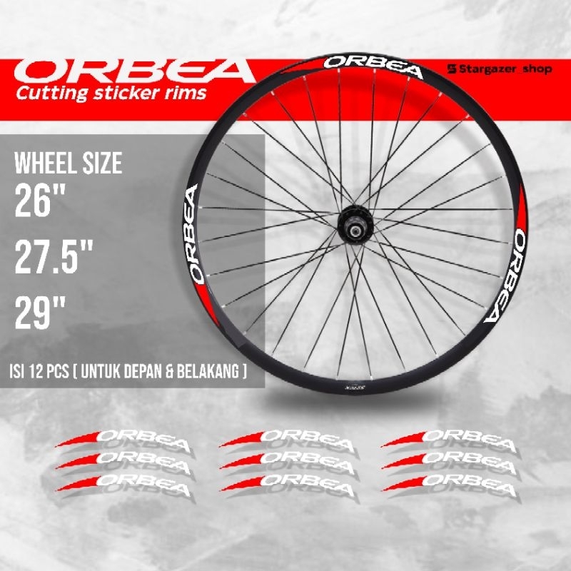 sticker cutting RIMS sepeda gunung MTB orbea