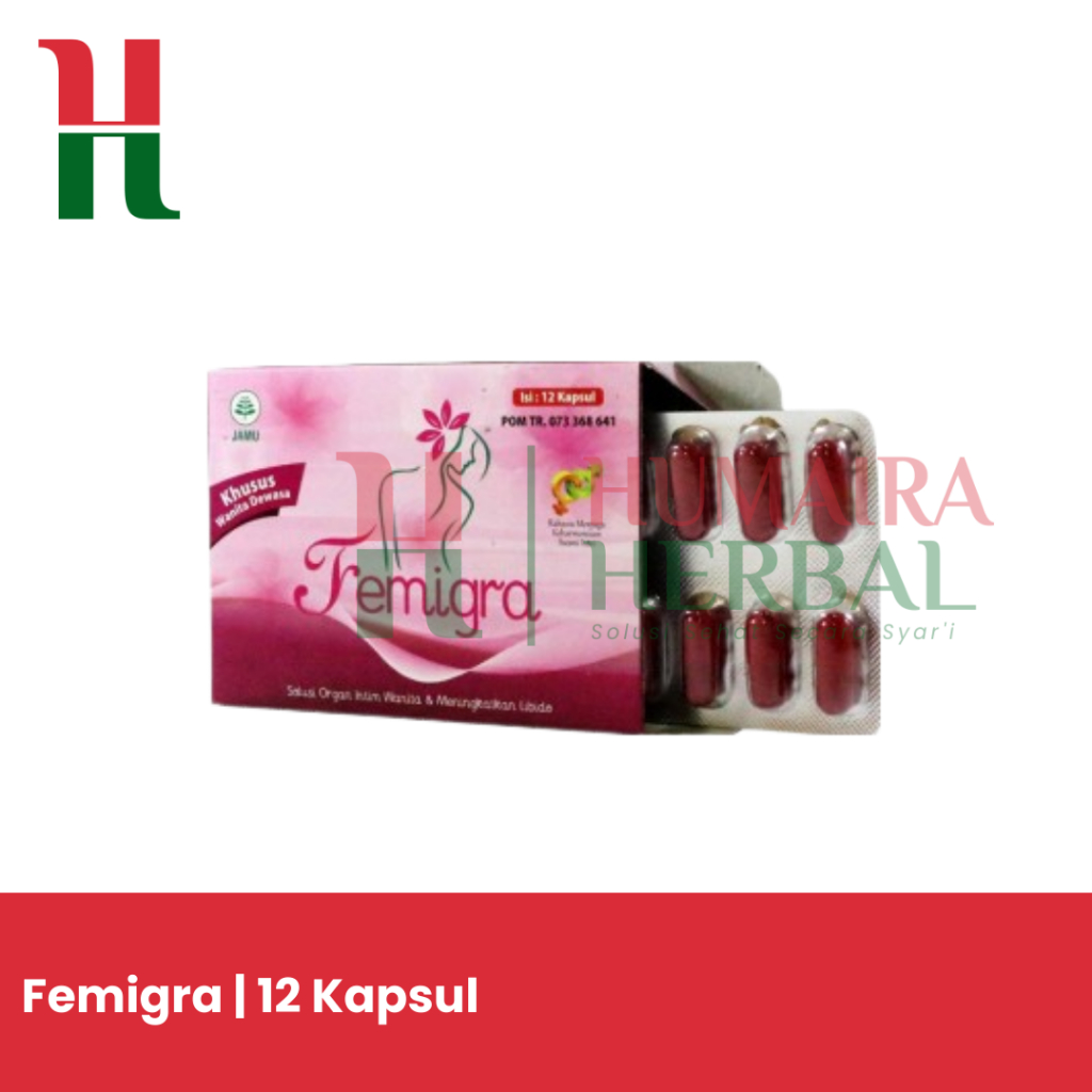 Kapsul Femigra | untuk Membantu Memelihara Kesehatan Wanita Dewasa | 12 kapsul