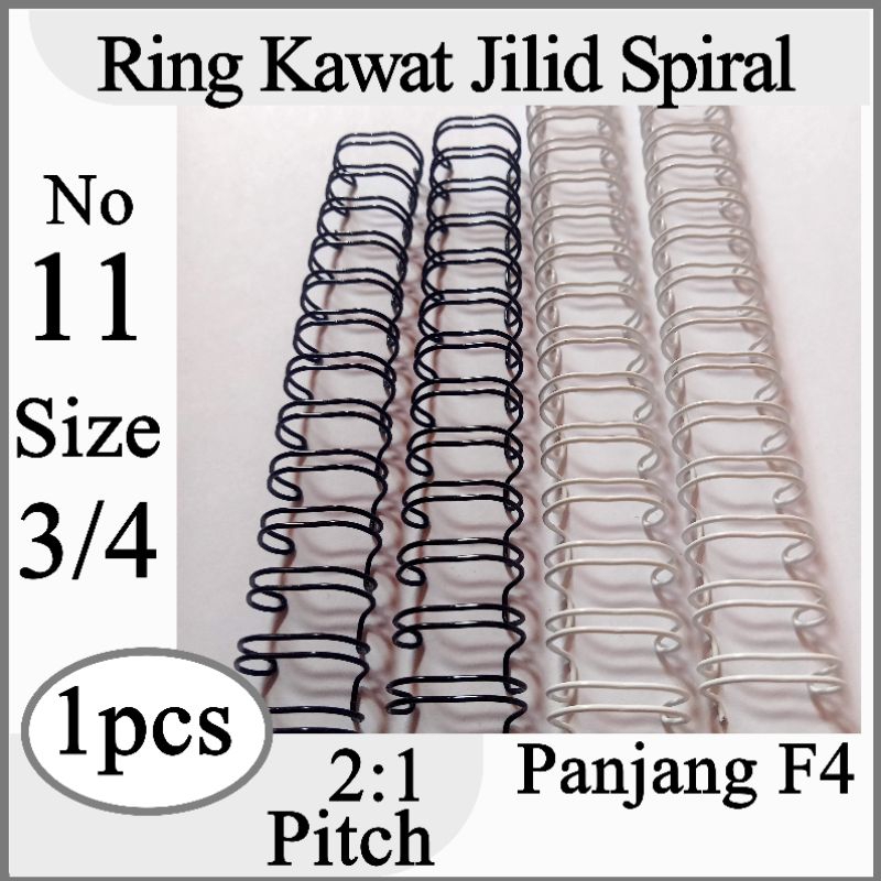 

Ring Kawat Jilid Spiral 2:1 ukuran 3/4 inchi F4