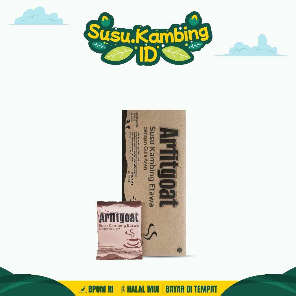 

Susu Kambing Etawa Arfitgoat Rasa Gula Aren isi 10 Sachet @20gr