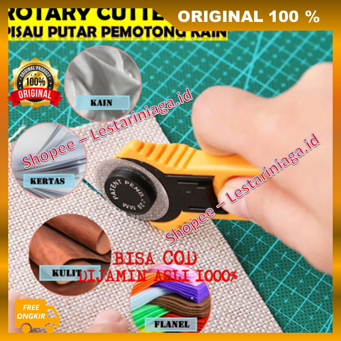 

BELI 1 GRATIS 1 Rotary Cutter 28mm Rotary Cutter Pisau Putar Pemotong Kain ORIGINAL